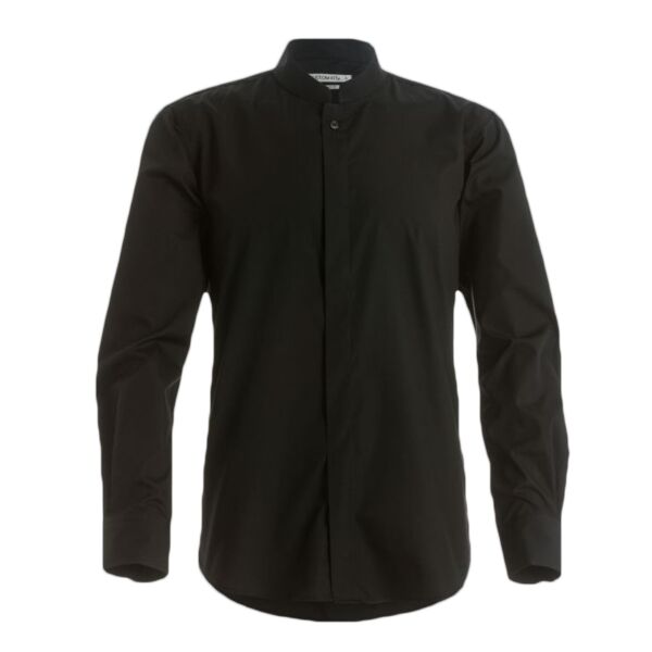Kustom Kit Long Sleeve Tailored Mandarin Collar Shirt Thumbnail